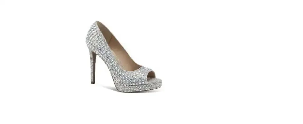 Thalia Sodi Women's Landon Silver Lurex Platform Pumps Size 10 New with Box